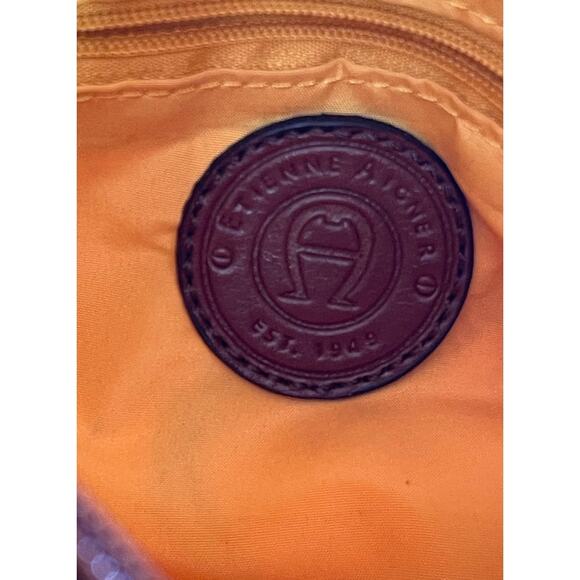 Etienne Aigner Canvas and Leather Satchel Shoulder Bag - Picture 7 of 7